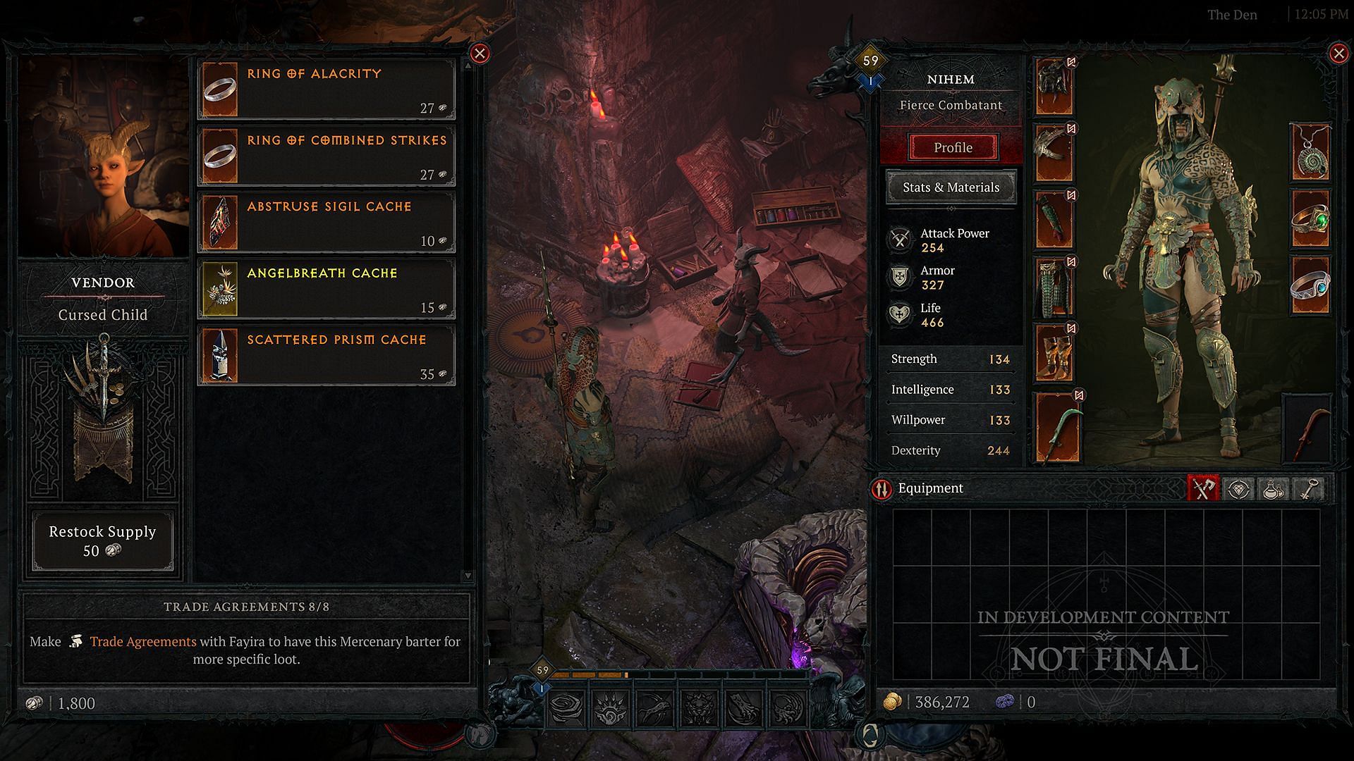 Mercenary Bartering allows you to indirectly acquire Distilled Fear (Image via Blizzard Entertainment)